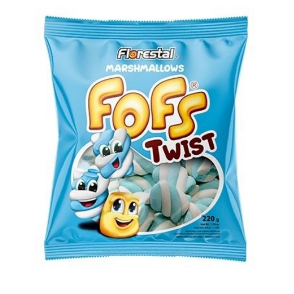 Marshmallow Azul BrancoTwist FOFS 220g - Florestal