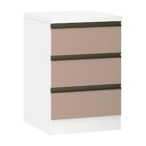 Mesa de Cabeceira 3 Gavetas 40cm Prime Luciane Móveis
