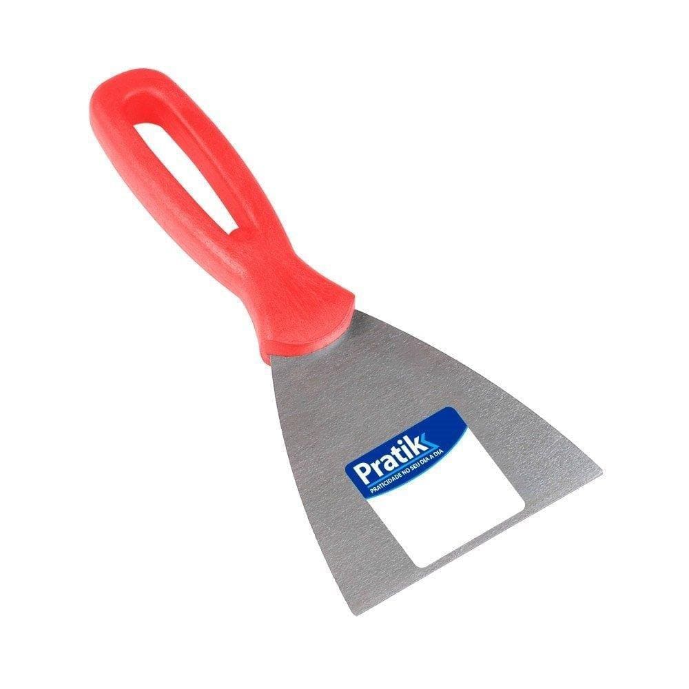 Espátula Pratik de Aço Inox Cabo Plástico 8cm Embalagem com 12 Unidades
