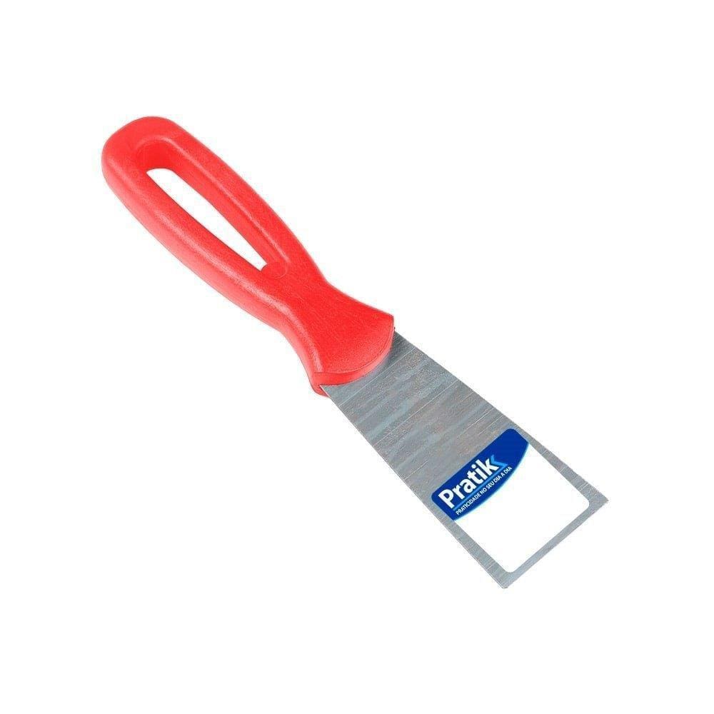 Espátula Pratik de Aço Inox Cabo Plástico 4cm Embalagem com 12 Unidades