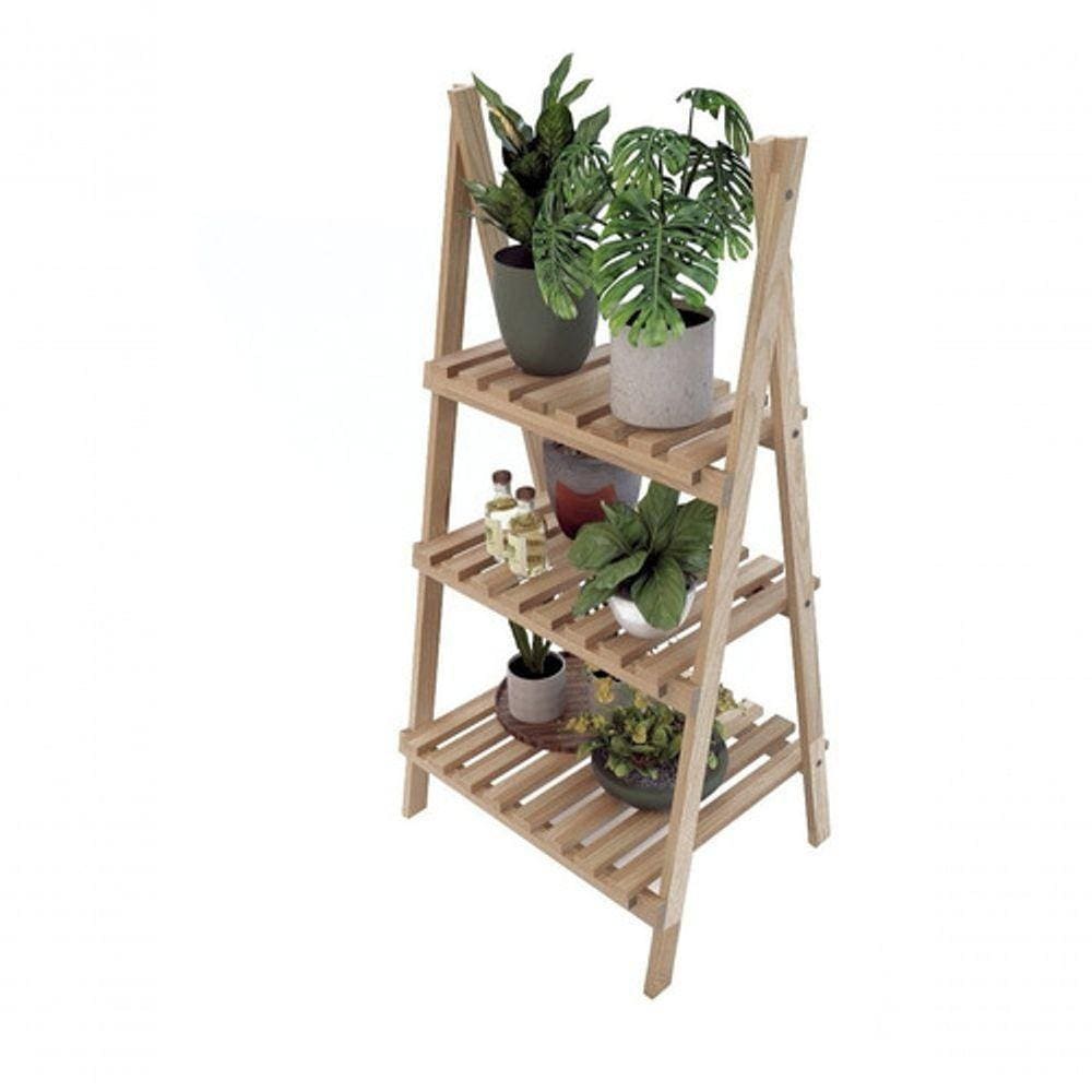 Suporte De Plantas E Vasos Decorativos 3 Prateleiras