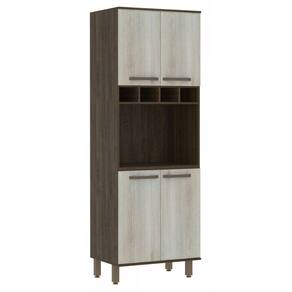 Paneleiro Luciane 70cm Nicho para Microondas 4 Portas Sara Luciane Móveis