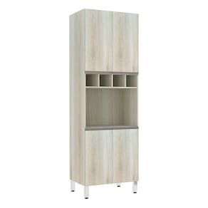 Paneleiro com Nicho de Microondas Luciane 70cm 4 Portas e 1 Nicho Luci