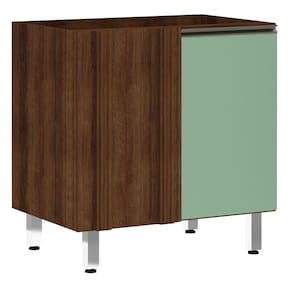 Balcão de Cozinha sem Tampo Canto Reto 80cm 1 Porta Jade Luciane Móveis