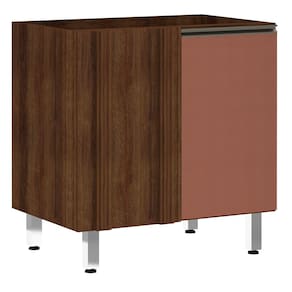 Balcão de Cozinha sem Tampo Canto Reto 80cm 1 Porta Jade Luciane Móveis