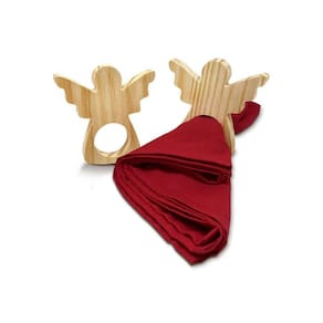 10 Argolas Porta Guardanapo Anjo Natal Decoração Mesa Posta