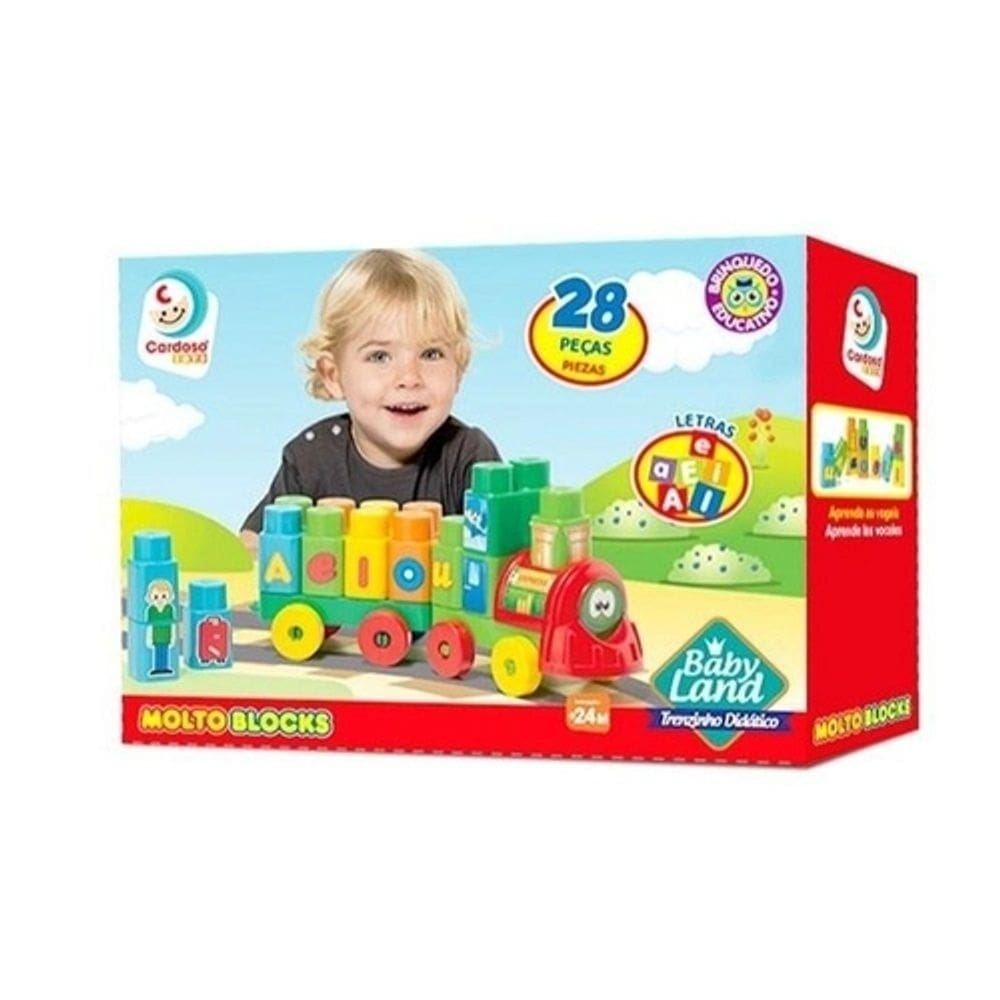 Baby Land Trenzinho Didático - 28 Pçs - Cardoso Toys
