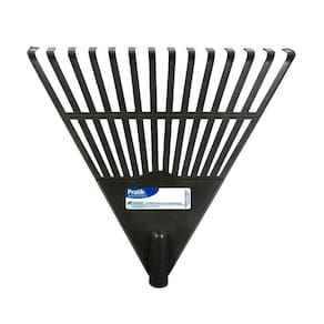 Vassoura para Jardim Pratik Plástica 14 Dentes Preta com Cabo 1,2m - Embalagem com 6 Unidades