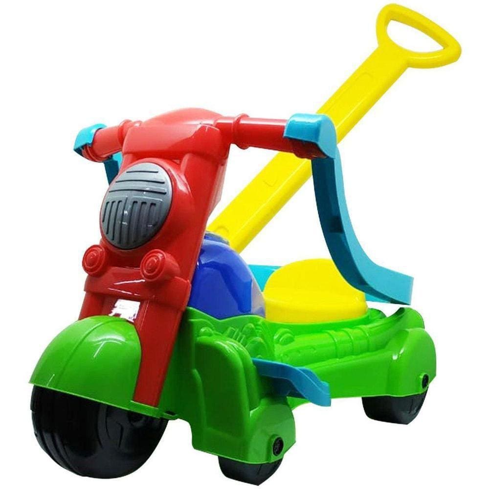 Moto Infantil Com Empurrador E Pedal