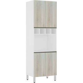 Paneleiro Perola 70 cm com Nicho Microondas 4 Portas mais 1 Nicho Luciane