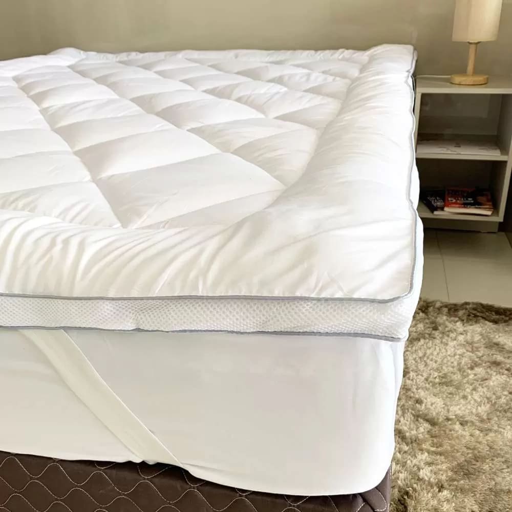 Pillow Top King Toque de Plumas Diamond Appel Branco
