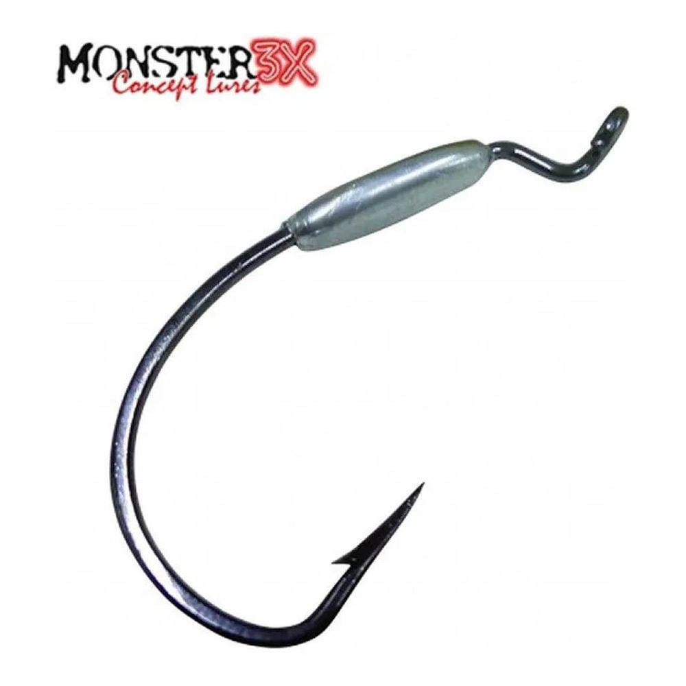 Anzol Offset Ewg Lastreado Monster 3X 6/0 3,0Gr Isca Soft 3