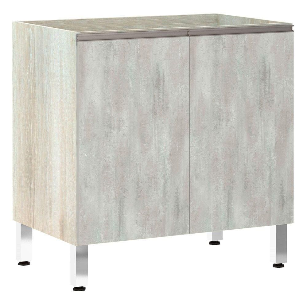Balcão de Cozinha sem Tampo 80cm 2 Portas Luci Luciane Móveis