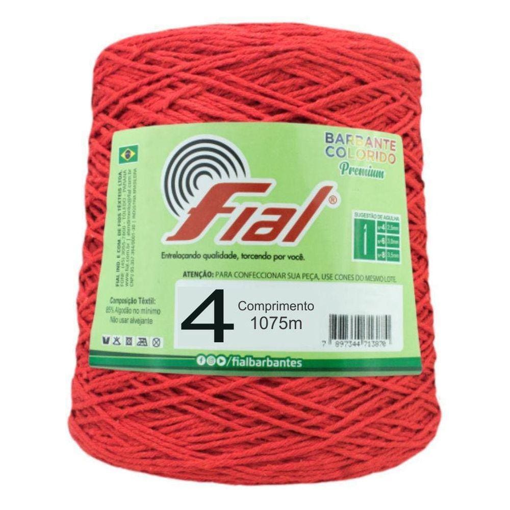 Barbante Colorido N04 700G - Fial 79-Vermelho