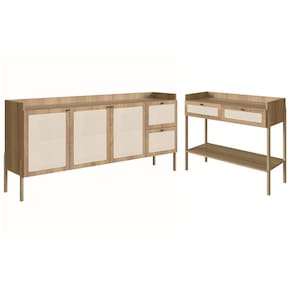 Conjunto Aparador E Buffet Palhinha 27936x27935 Linha Oslo Hanover Artesano