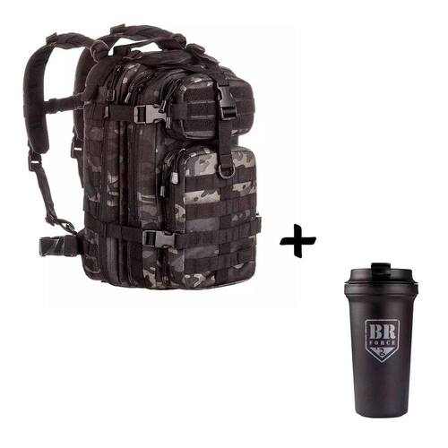 Mochila Invictus Assault Warskin Black 30l + Copo