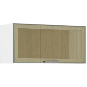 Armário Perola Basculante 80 cm 1 Porta com Vidro Reflecta Luciane