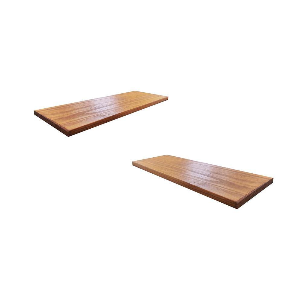 2 Tampos Prateleira Kalise 45Cm Casa Cozinha Pinus Rústico