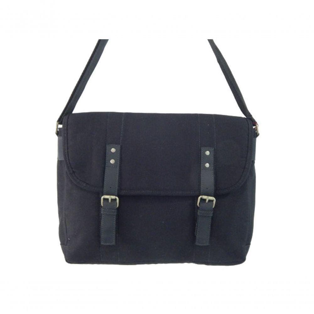 Bolsa Masculina Carteiro De Lona Zup Preto