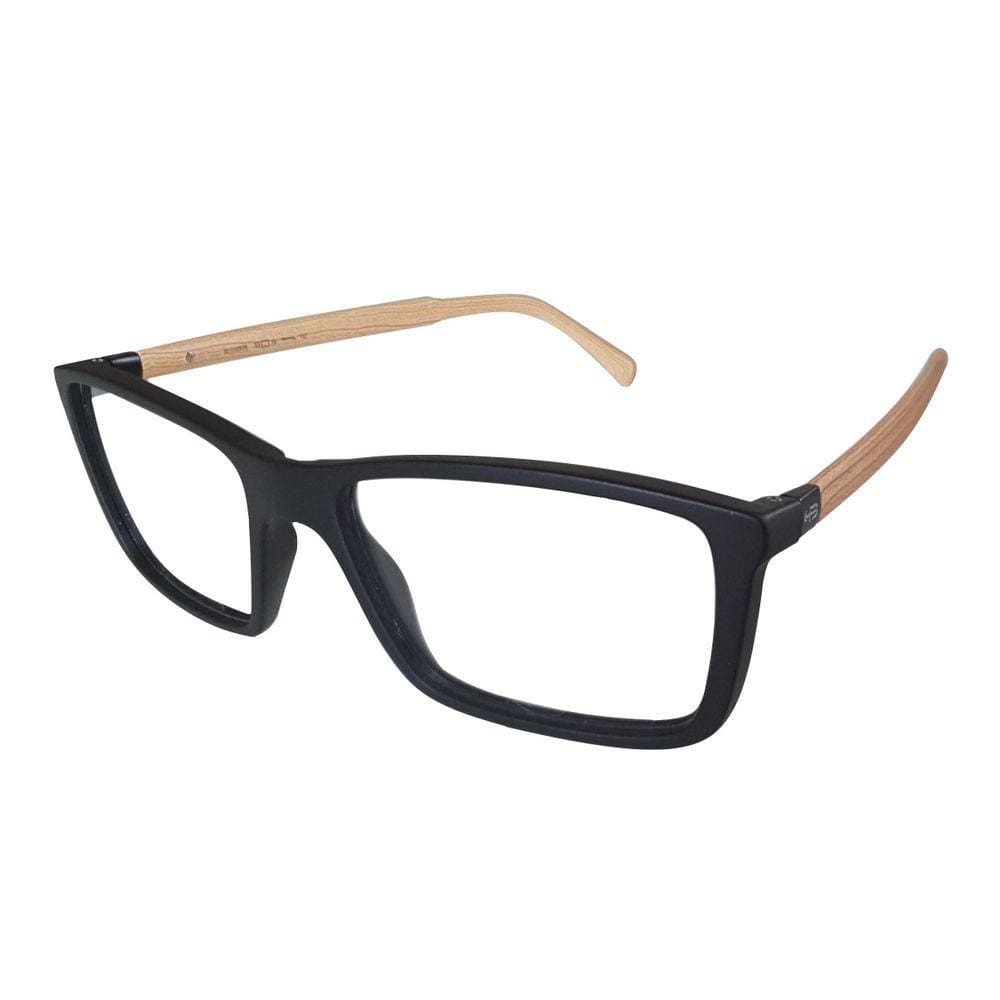 Armação Hb M.010379 55 Madeira Switch Clipon Polarizado Wood