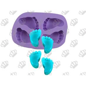 Forma de Silicone Pe de Bebe Par 4Cav. Ib-232