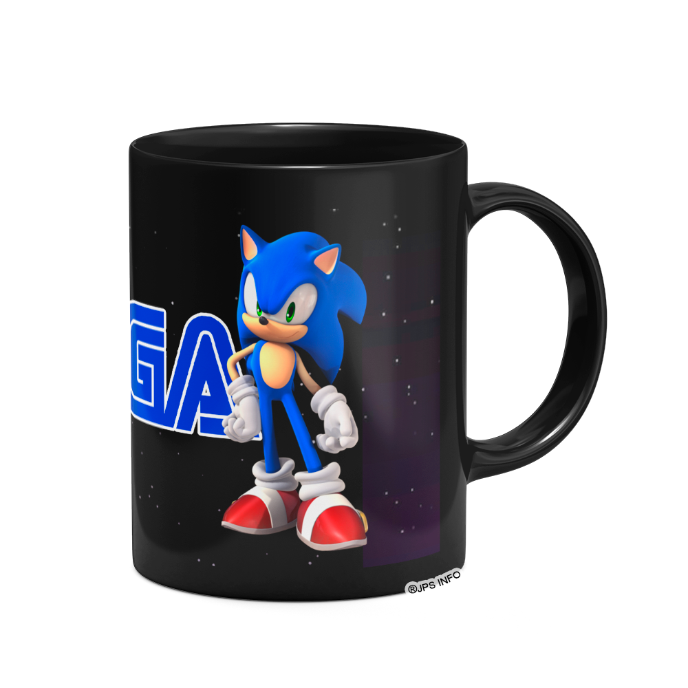 Caneca Gamer -Sonic And Knuckles - Preta
