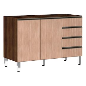 Balcão de Pia sem Tampo para Cozinha 120cm 2 Portas 4 Gavetas Jade Luciane Móveis