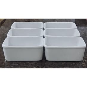 Kit 6 Tigelas / Cumbucas 280 ml - Pote Sobremesa - Sachês - Suflês - Porcelana Branca