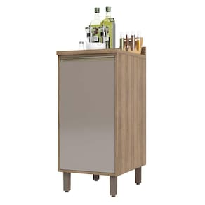 Balcão de Cozinha com Tampo 40 cm 1 Porta de abrir 1 Prateleira Mel Luciane Móveis