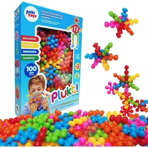 Brinquedo Educativo Plukt Estrelas Blocos De Montar 100 Pcs
