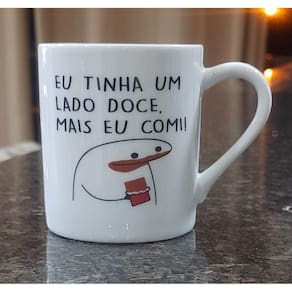 Kit 6 canecas 300ml - Porcelana - Decoração Flork