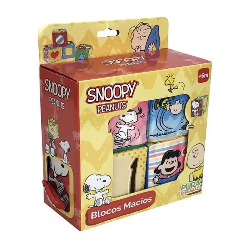 Brinquedo Blocos Macios Snoopy Peanuts 4und Yestoys