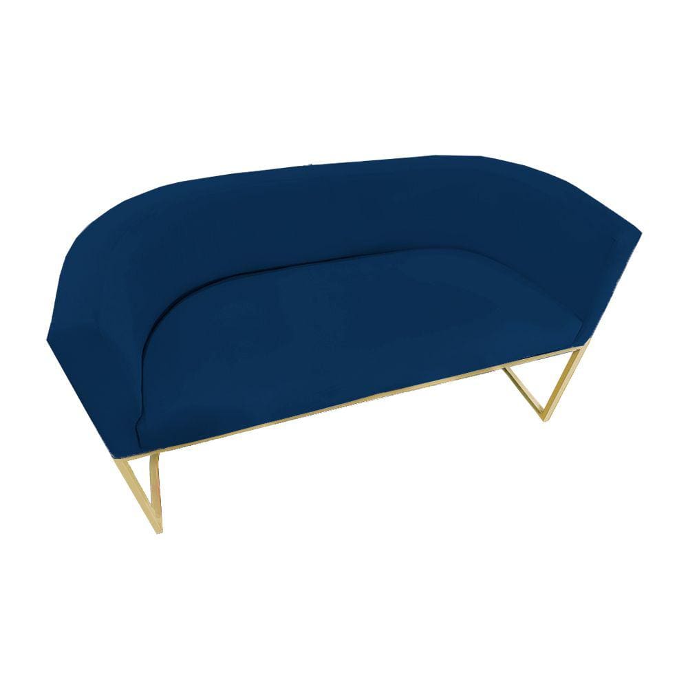 Namoradeira Luana Base Dourada Suede Cores - S.A Móveis