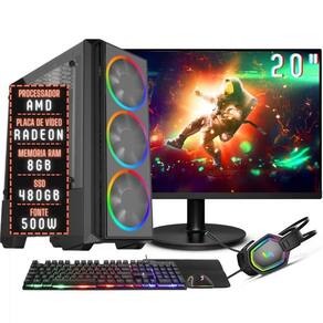 Pc Gamer Barato Amd A6 6-core Cpu 3.8ghz (placa De Vídeo Radeon R5 2gb) 8gb  Hd 500gb Skill Gaming