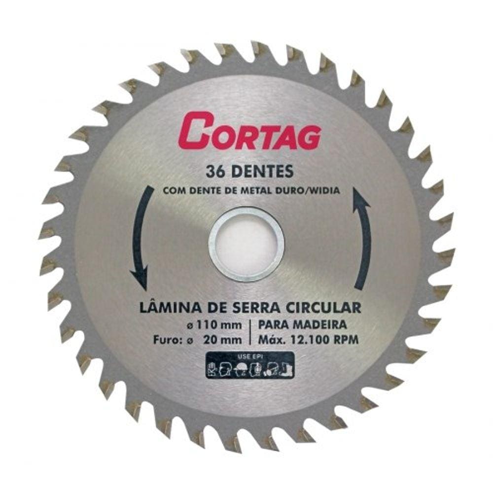 Disco p/ corte de madeira 36D 4.3/8" 110mm