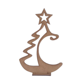 12 Árvores de Natal em MDF Estrela com 18 cm  Lembrancinha