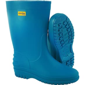 Bota Azul Pvc Com Forro 34/35 Vonder