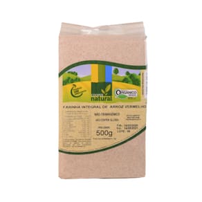 Kit 6X: Farinha de Arroz Vermelho Orgânico Coopernatural 500g