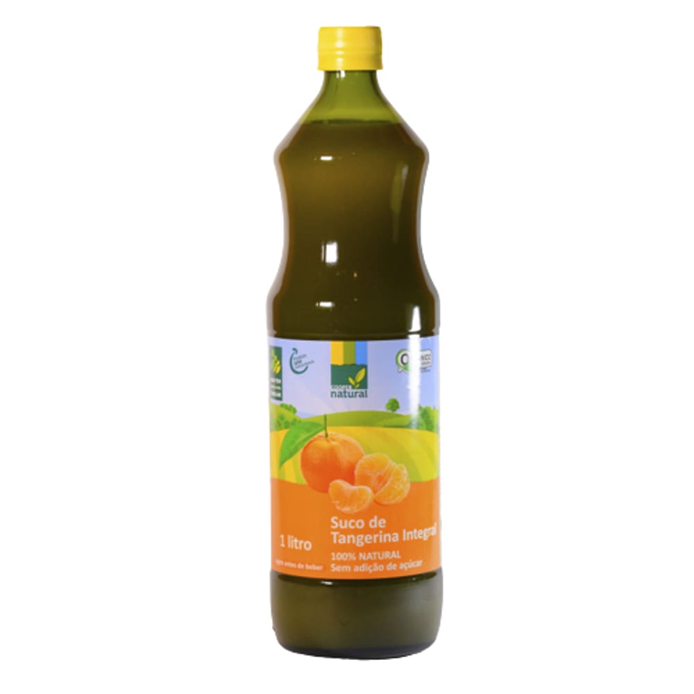 Kit 6X: Suco Tangerina Integral 100% Fruta Orgânico Sem Açúcar 1L
