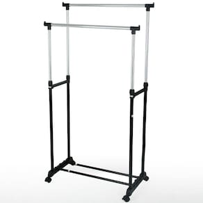 Arara Dupla de Roupas Regulável em Aço Inox com Sapateira  GT1512091