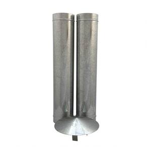 1,20 M Duto Galvanizado 200 Mm De Diâmetro Com Chapéu Chinês