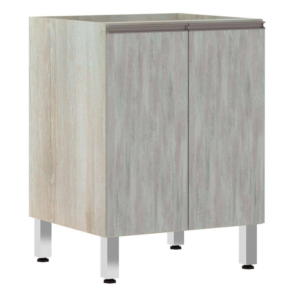 Balcão de Cozinha sem Tampo 60cm 2 Portas Luci Luciane Móveis