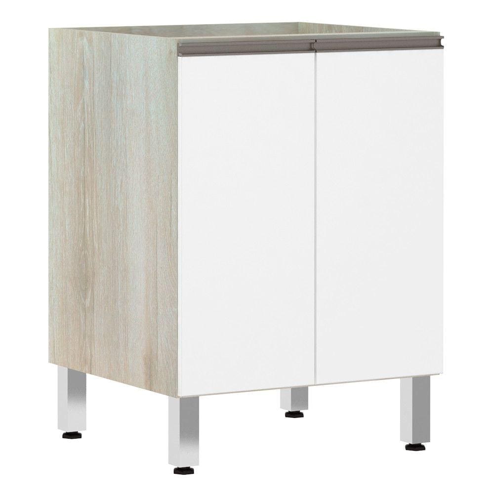 Balcão de Cozinha sem Tampo 60cm 2 Portas Luci Luciane Móveis