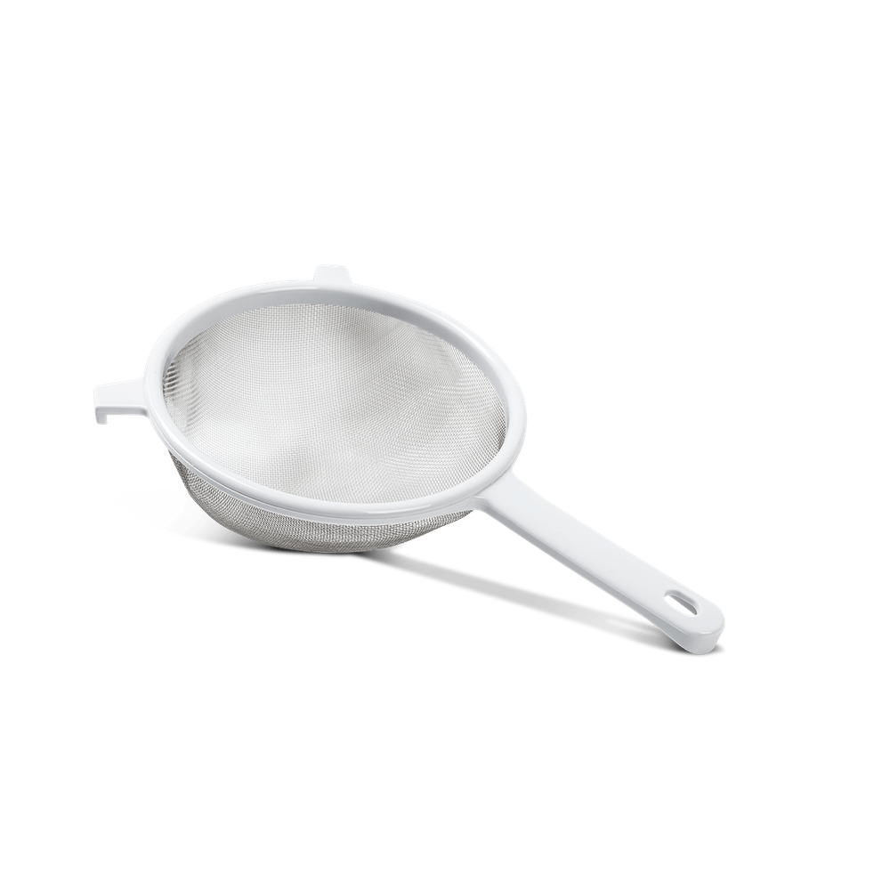 Peneira Brinox Top Pratic Ø 18 cm Em Inox Com Cabo ABS Branco