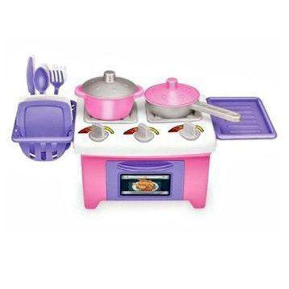 Cozinha Infantil Fogãozinho Pitica Chef Com Acessórios - Tilin