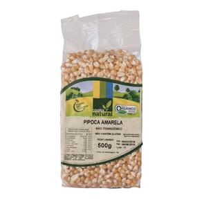 Kit 6X: Milho de Pipoca Amarela Orgânico Coopernatural 500g