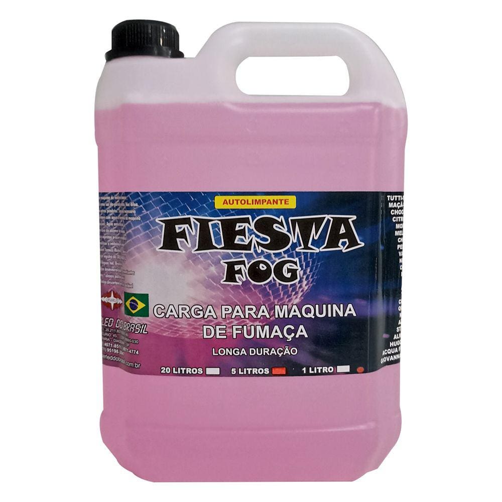 Líquido para Máquina de Fumaça Fluído Profissional Auto Limpante Neutro Fumaça Densa sem Aroma 5L