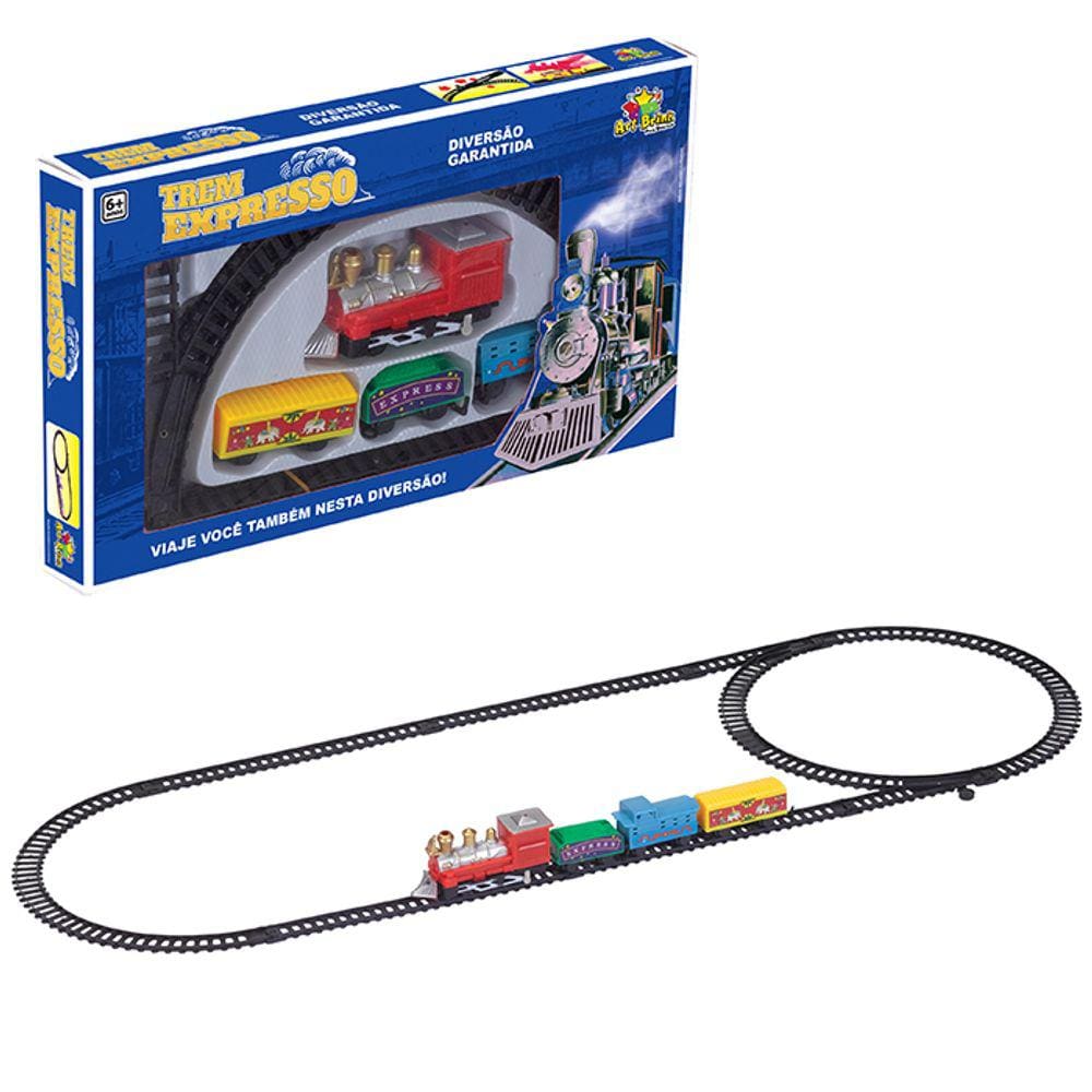 Ferrorama Trem Eletrico Kids Express c/ Luz Pista Brinquedo