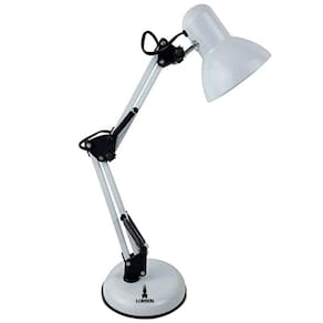 Luminária Pixar Lorben Abajur de Mesa Articulada com Garra e Base Branco