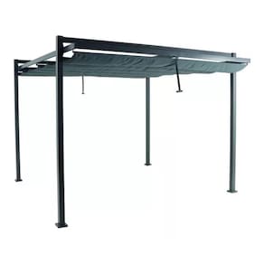 Pergolado Aço Poliéster Retangular Premium Cinza 358x320cm
